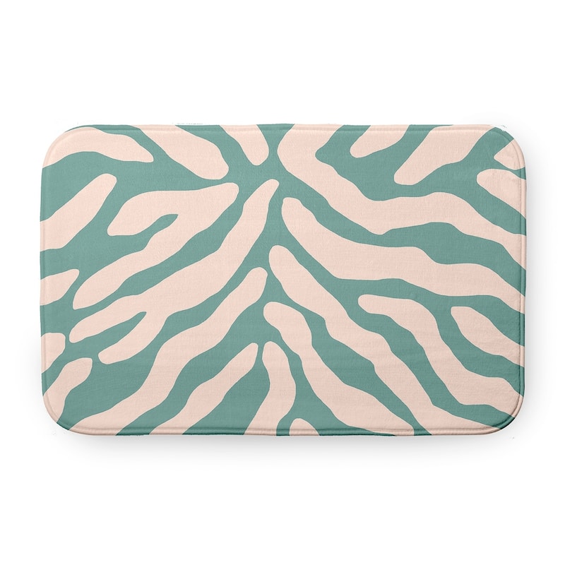 Animal Stripe Bathmat - Eucalyptus - 24" x 17"