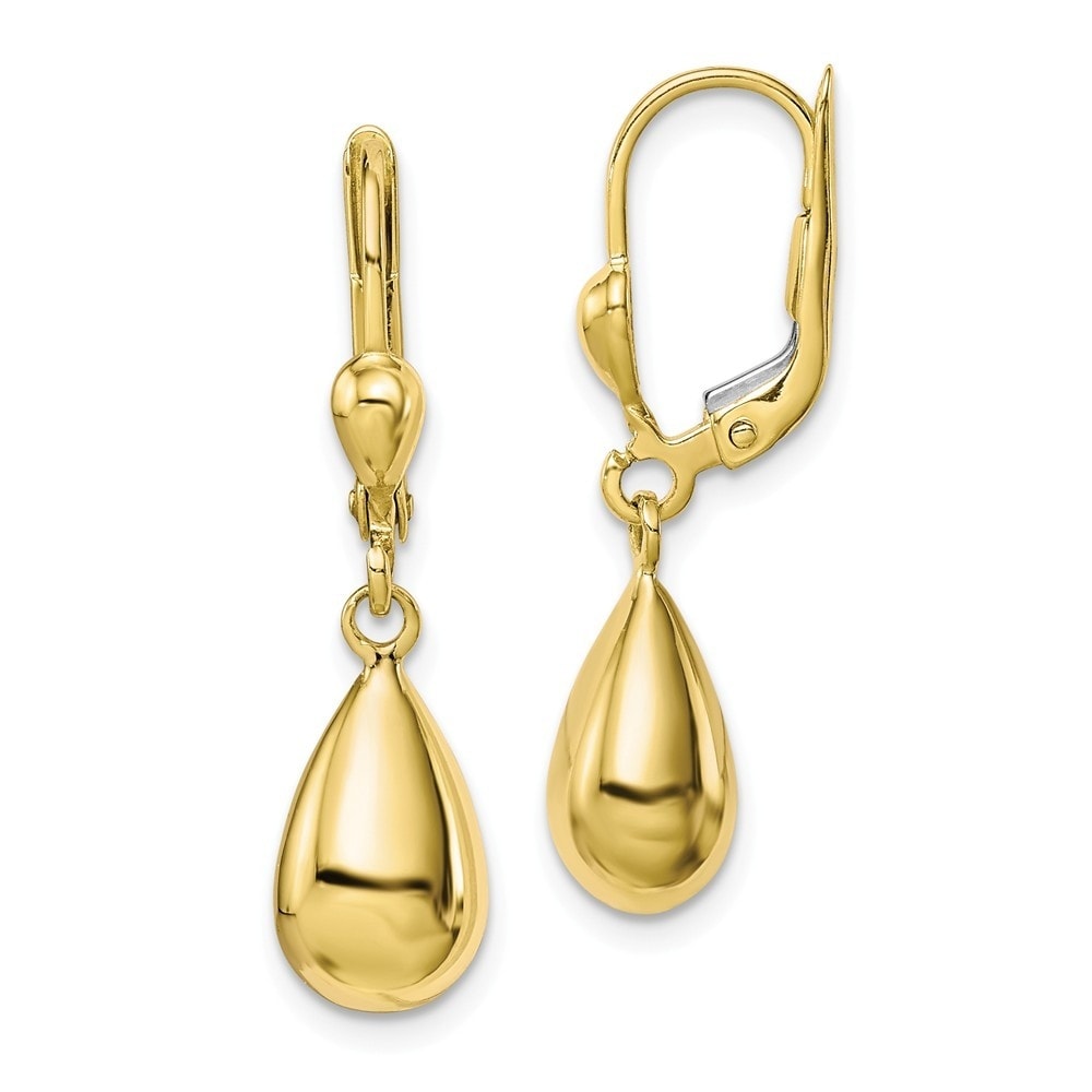 Buy Leverback Gold Earrings Online at Overstock | Our Best 