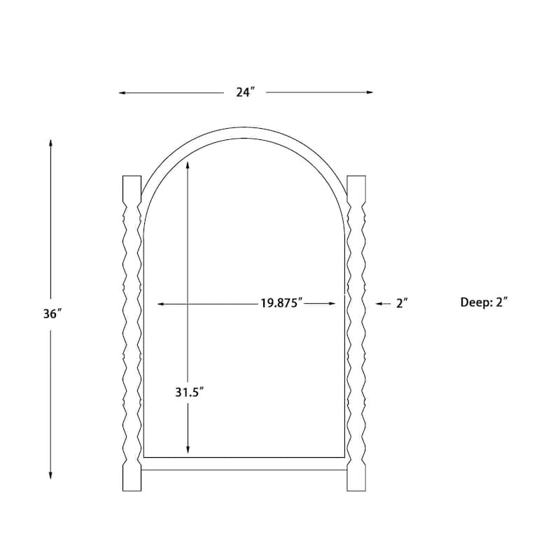 Livabliss Bellinda Global Accent Mirror - 36"H x 24"W x 2"D