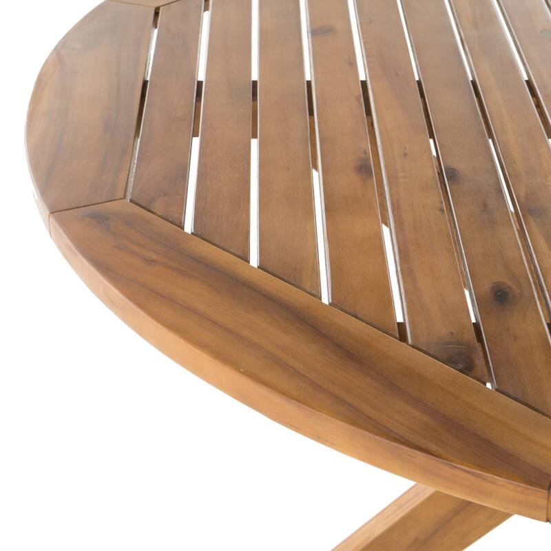 Stamford Outdoor Round Acacia Dining Table by Christopher Knight Home