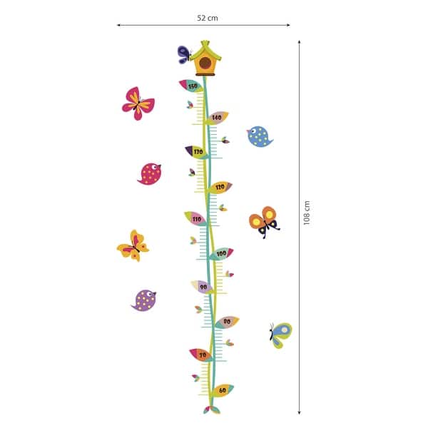 dimension image slide 0 of 3, Walplus Butterfly Height Measure Children Wall Stickers Nursery Decor