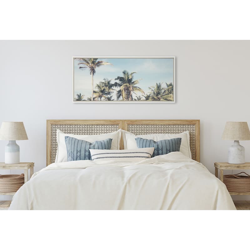 Kate and Laurel Sylvie Coco Palm Frame Canvas by Creative Bunch Studio
