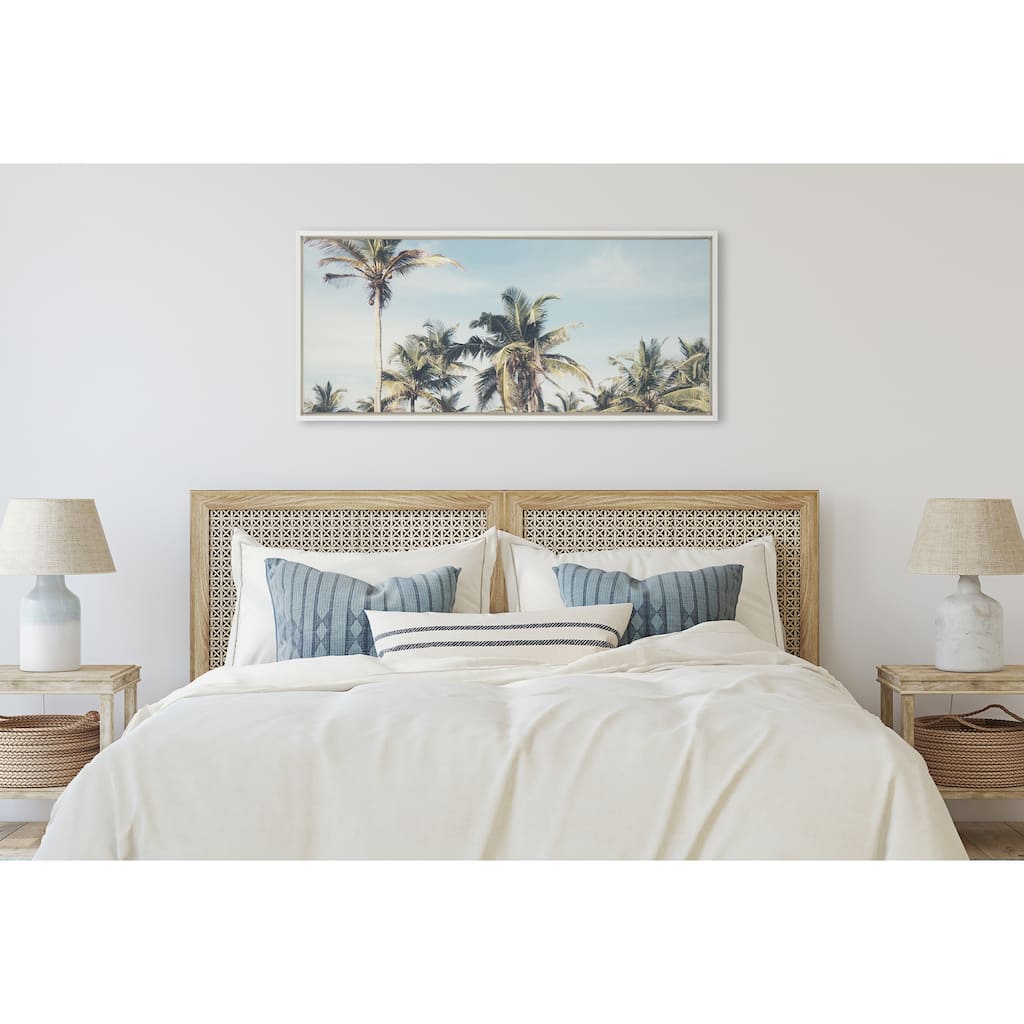 Kate and Laurel Sylvie Coco Palm Frame Canvas by Creative Bunch Studio