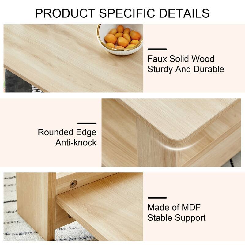 Double Layered Coffee Table Suitable for Living Room