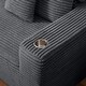 preview thumbnail 33 of 48, 102.76" Corduroy Cloudy L Shaped Sofa with Headrests