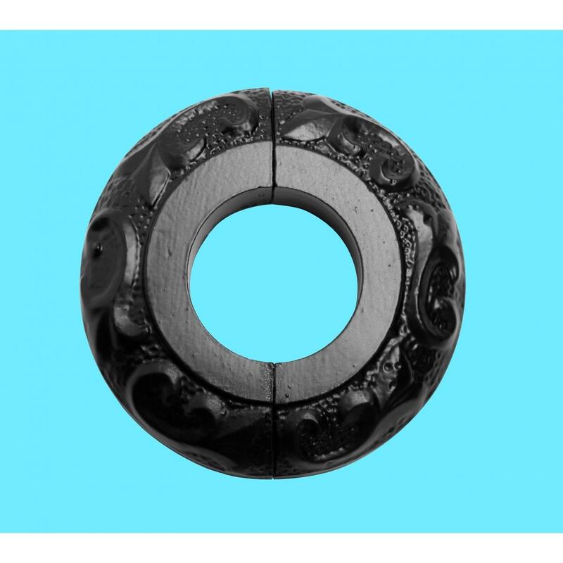 Black Aluminium Radiator Flanges Escutcheon Ring Plate 1.25 ID Rust Resistant Renovators Supply