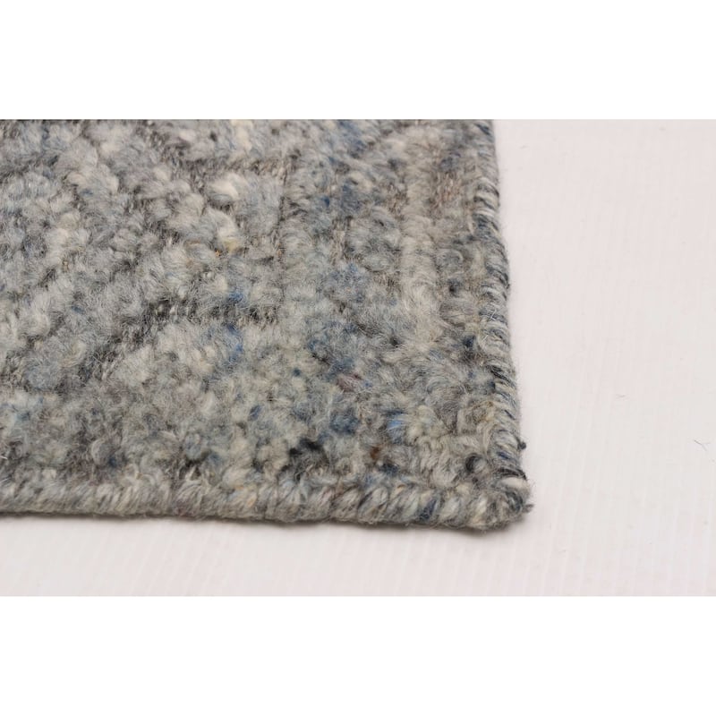 ECARPETGALLERY Hand-knotted Tangier Grey Wool Rug - 5'4 x 7'8
