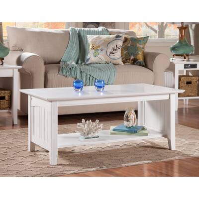 AFI Nantucket 3-Piece Coffee Table Set with Built-in Charger