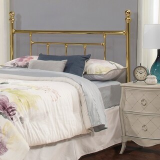 Hillsdale Chelsea Metal King Headboard with Frame Classic Brass Bed