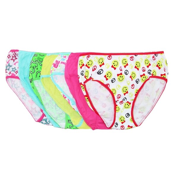 Rene Rofe Girls' Cotton Bikini Underwear (7 Pair Pack)