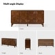 preview thumbnail 27 of 41, Silakan Mid-Century Modern 4-Door Large Storage Sideboard with Solid Wood Legs by HULALA HOME