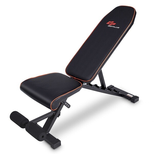 Shop Goplus Foldable Weight Bench Adjustable Back Dumbbell 