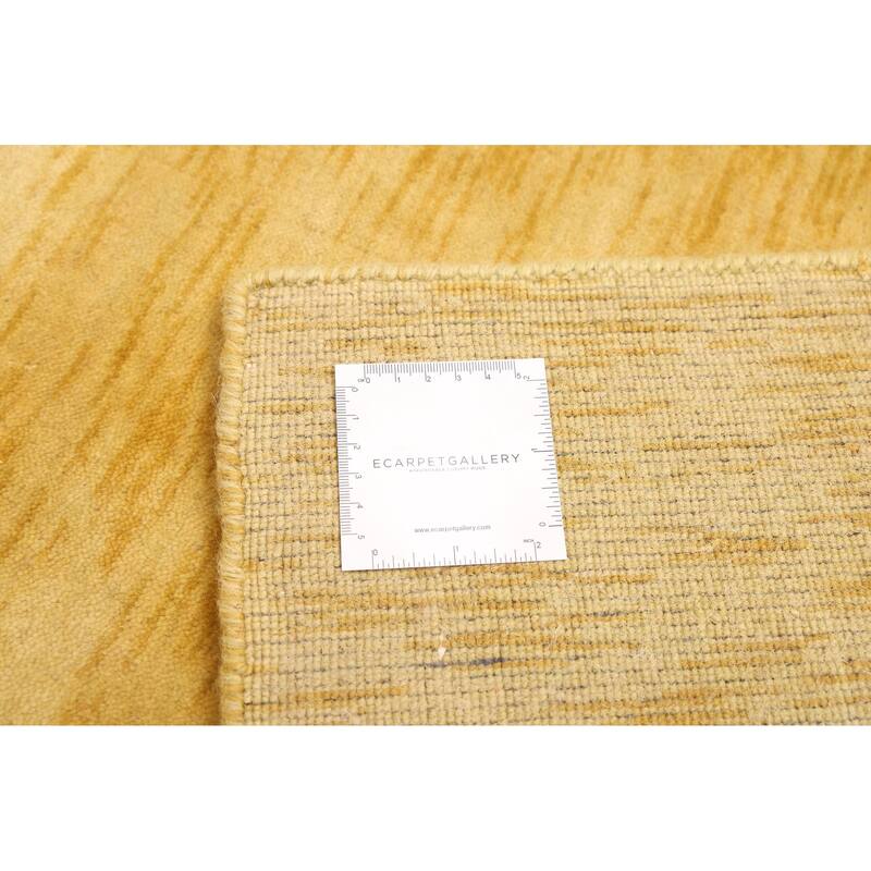 ECARPETGALLERY Hand Loomed Kashkuli Gabbeh Light Gold Wool Rug - 5'4 x 7'5