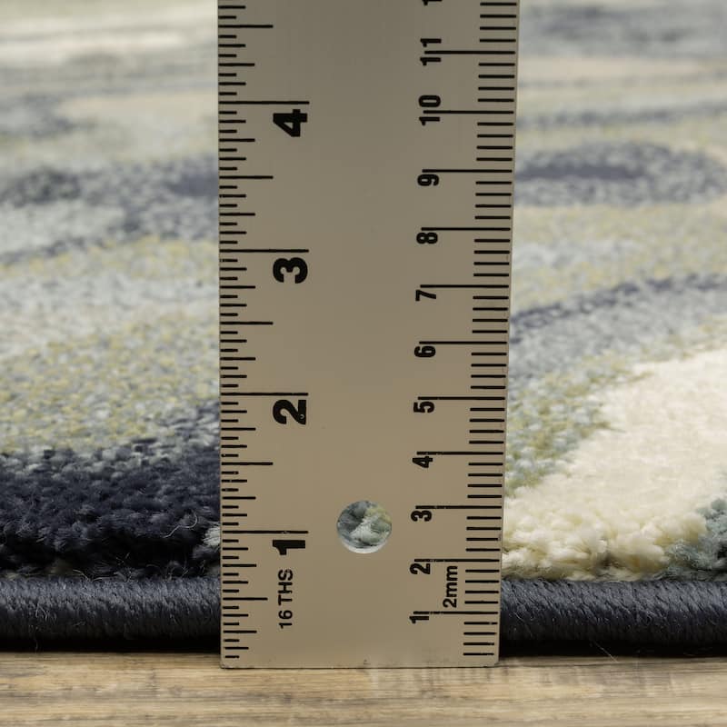 Style Haven Salinas Industrial Abstract Blue/ Sage Indoor Area Rug