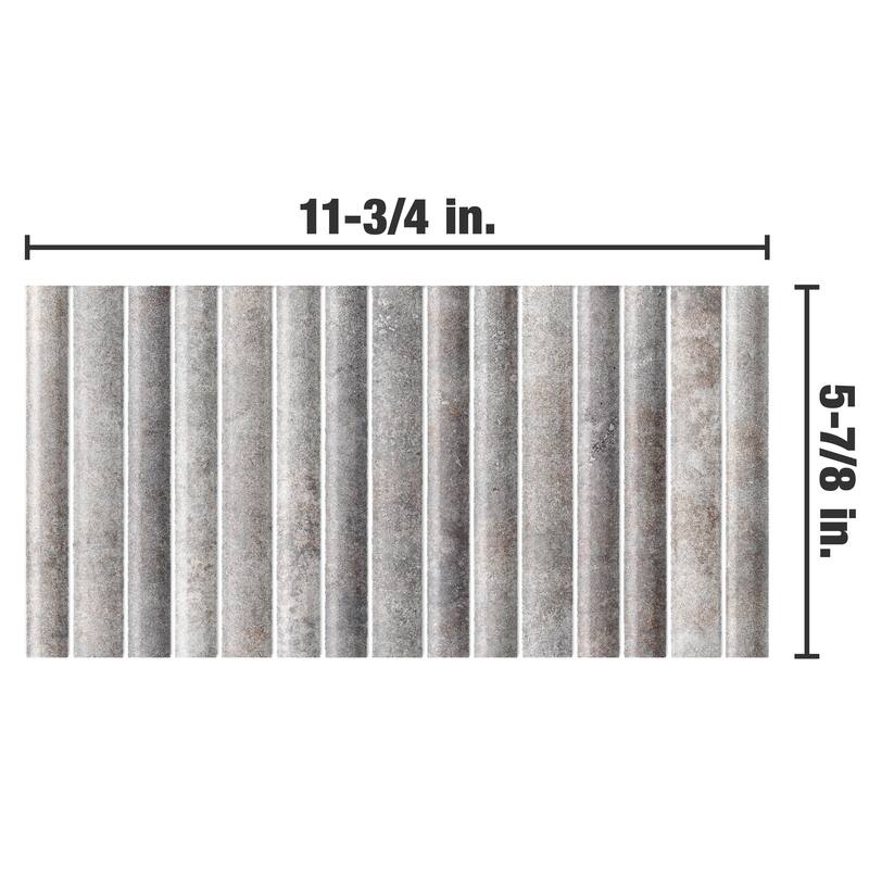 Merola Tile Rubik Greige 5-7/8" x 11-3/4" Ceramic Wall Tile