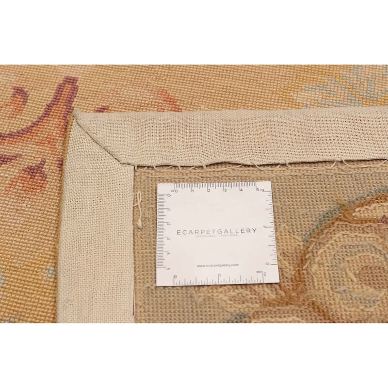 ECARPETGALLERY Flat-Weave Dynasty Beige, Tan Wool Tapestry Kilim - 7'7 x 9'6