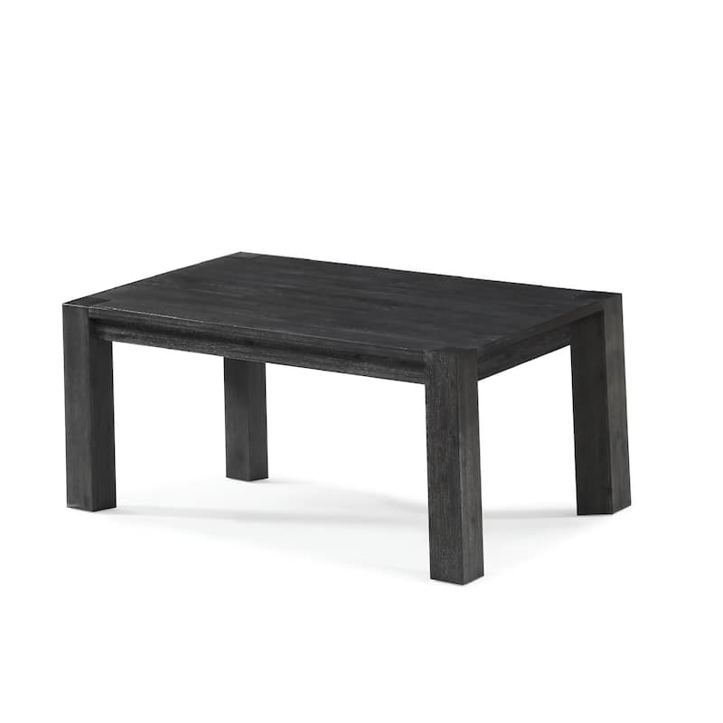 63-94 Inch Pim Acacia Wood Dining Table, 2 Extension Leaves, Graphite Gray