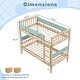preview thumbnail 6 of 9, Solid Wood Twin Over Twin Convertible Bunk Bed with Guardrails and Under-Bed Storage