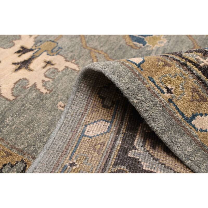 ECARPETGALLERY Hand-knotted Finest Agra Jaipur Teal Wool Rug - 9'5 x 13'2