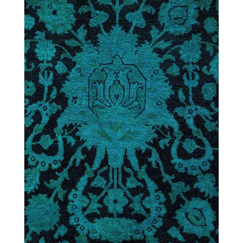 Fine Vibrance, One-of-a-Kind Hand-Knotted Area Rug - Blue, 9' 2" x 12' 1" - 9' 2" x 12' 1"