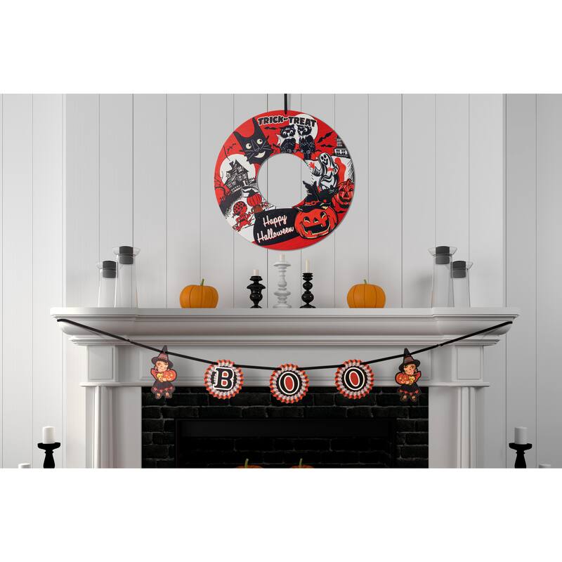Retro Wreath and Garland Set