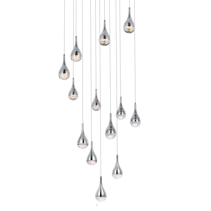 Elegant Lighting 3813D30 Amherst 13 Light 30" Wide LED Chandelier - Chrome