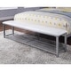 preview thumbnail 6 of 11, Porch & Den Sexton Modern Steel Faux Leather Button Tufted Kid Platform Bed with Bench