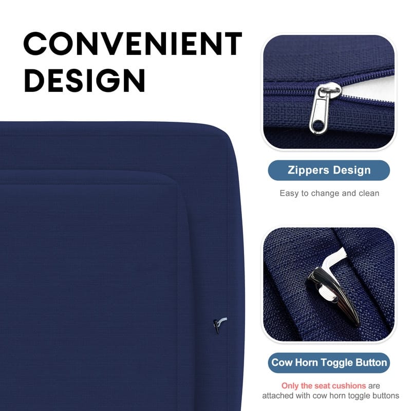 FINCATI Outdoor Cushion Cover Replacement Slipcover, Patio Seat Cover Available in Sizes 25.6" × 25.6"/ 27" × 27" (COVER ONLY!)
