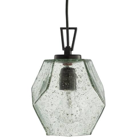 Artistic Weavers Sol Geometric Seeded Glass 1-light Pendant - 10"H x 8"W x 8"D