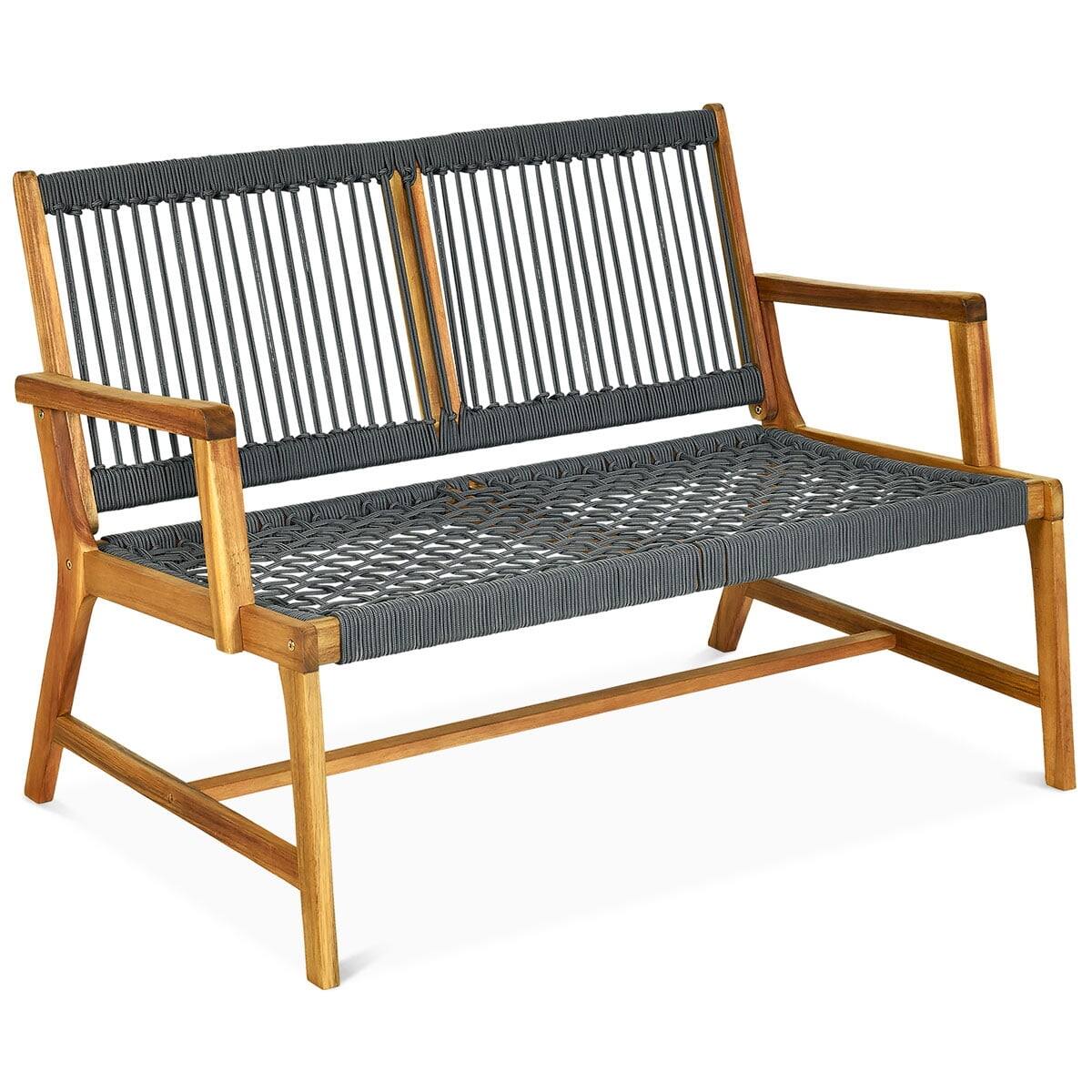 Outdoor durable acacia wood bench Bed Bath & Beyond 37498283