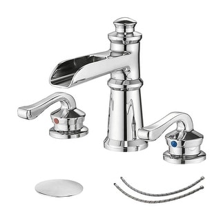 Two Handle Bathroom Sink Faucet with Chrome Finishing 