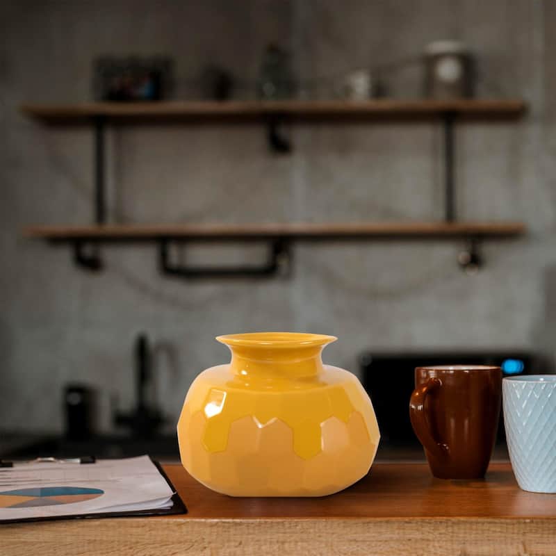 Golden Bee Ceramic Vase