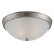 preview thumbnail 9 of 9, Savoy House 2 Light 13" Wide Flush Mount Bowl Ceiling Fixture Satin Nickel