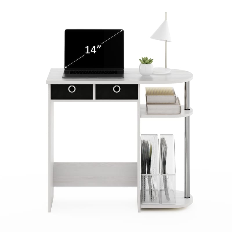Laptop Desk Table - Home Office Computer Table - White Oak Finish - Modern Design