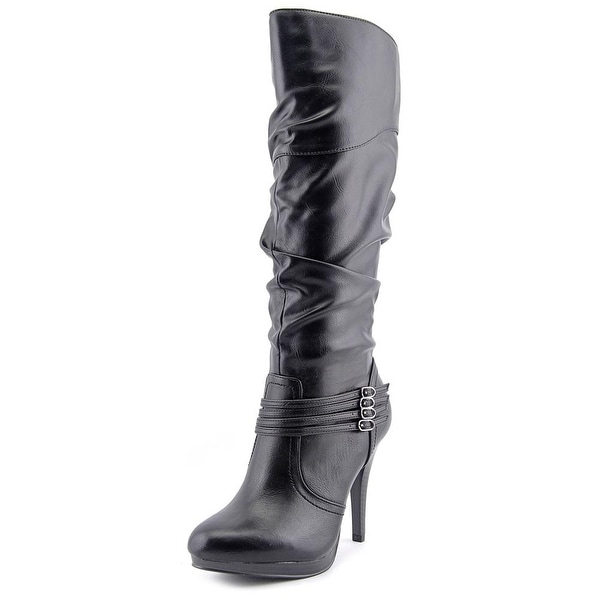 Style & Co Lindie Wide Calf Women Round Toe Leather Knee High Boot