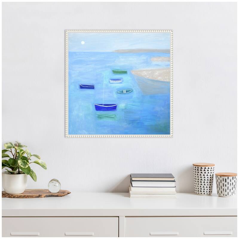 Kate and Laurel Sylvie Calm Waters Framed Canvas by Giuliana Lazzerini