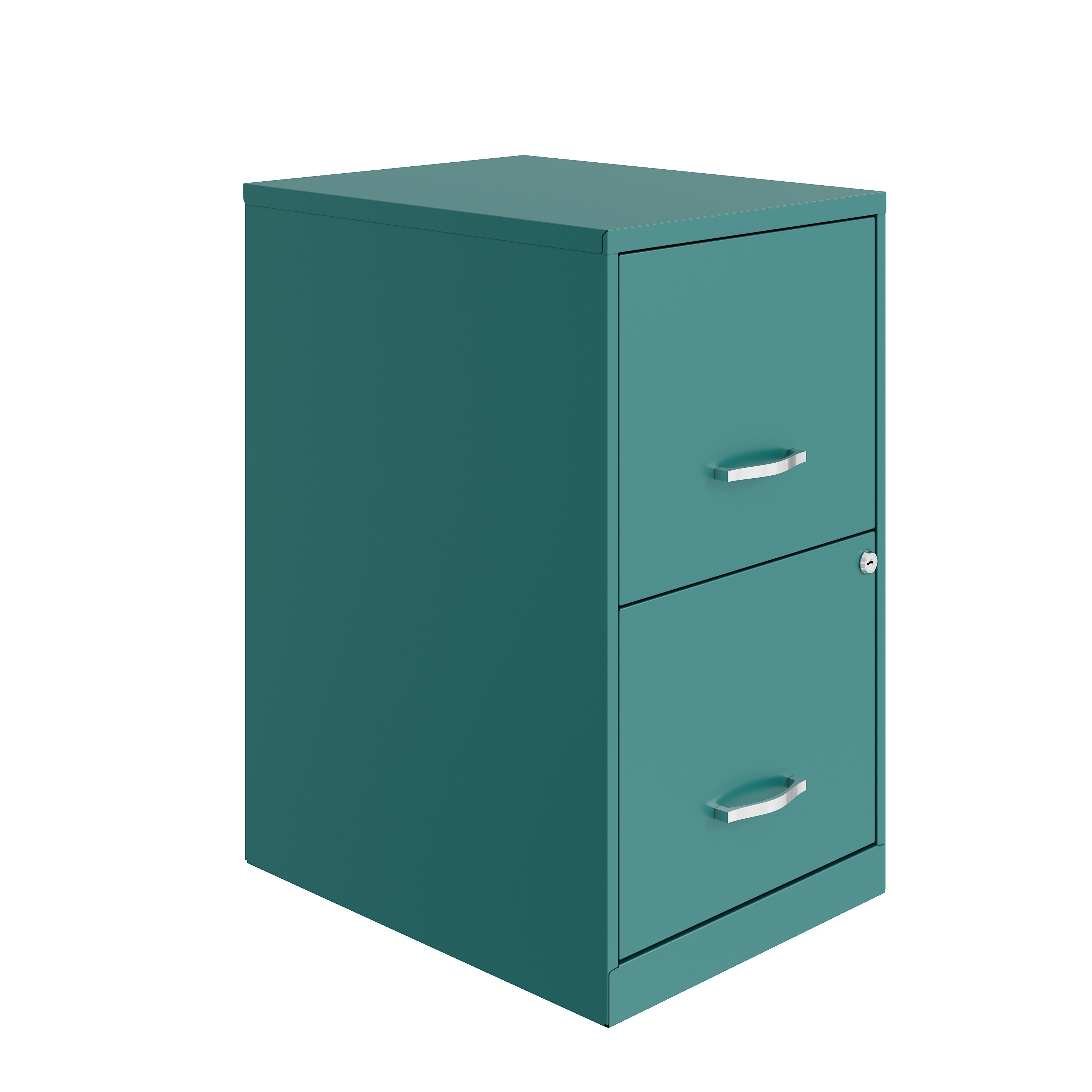 Space Solutions 18in. 2 Drawer Metal File Cabinet Teal On Sale
