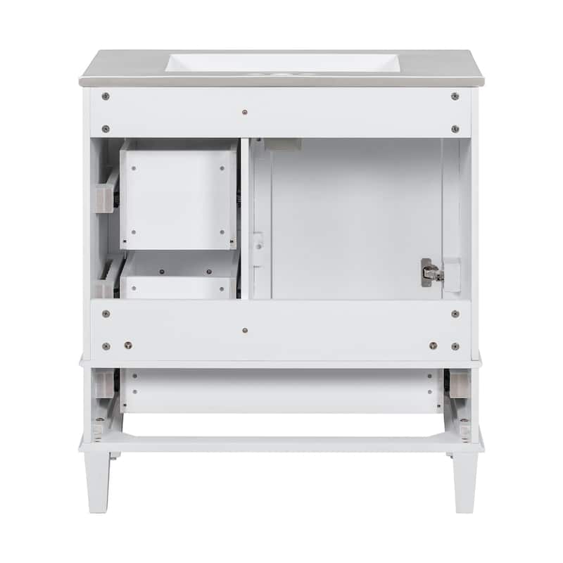 30" Modern Bathroom Vanity with Sink Combo Set, a Soft Closing Door