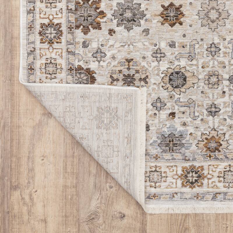 Style Haven Marley Vintage Floral Traditional Fringed Area Rug