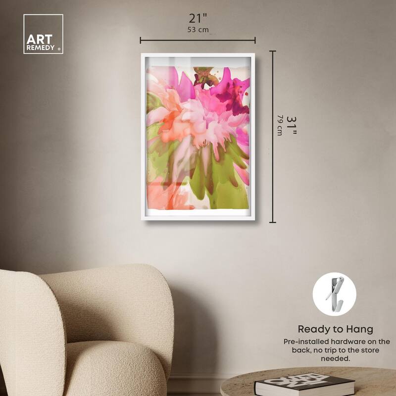 Vibrant Fluidity Floral IV Shadowbox by Art Remedy