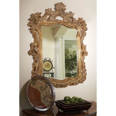 Allan Andrews Gold Ornate Framed Wall and Vanity Mirror