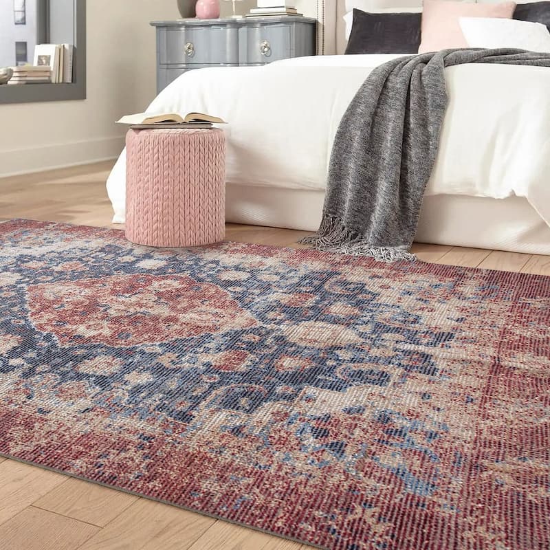 Overton Handmade Modern Contemporary Oriental Area Rug - 8' x 10' - Blue