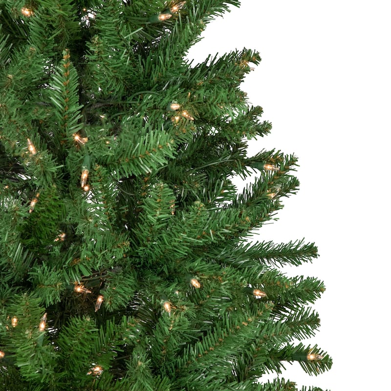 12' Pencil White River Fir Artificial Christmas Tree Clear Lights