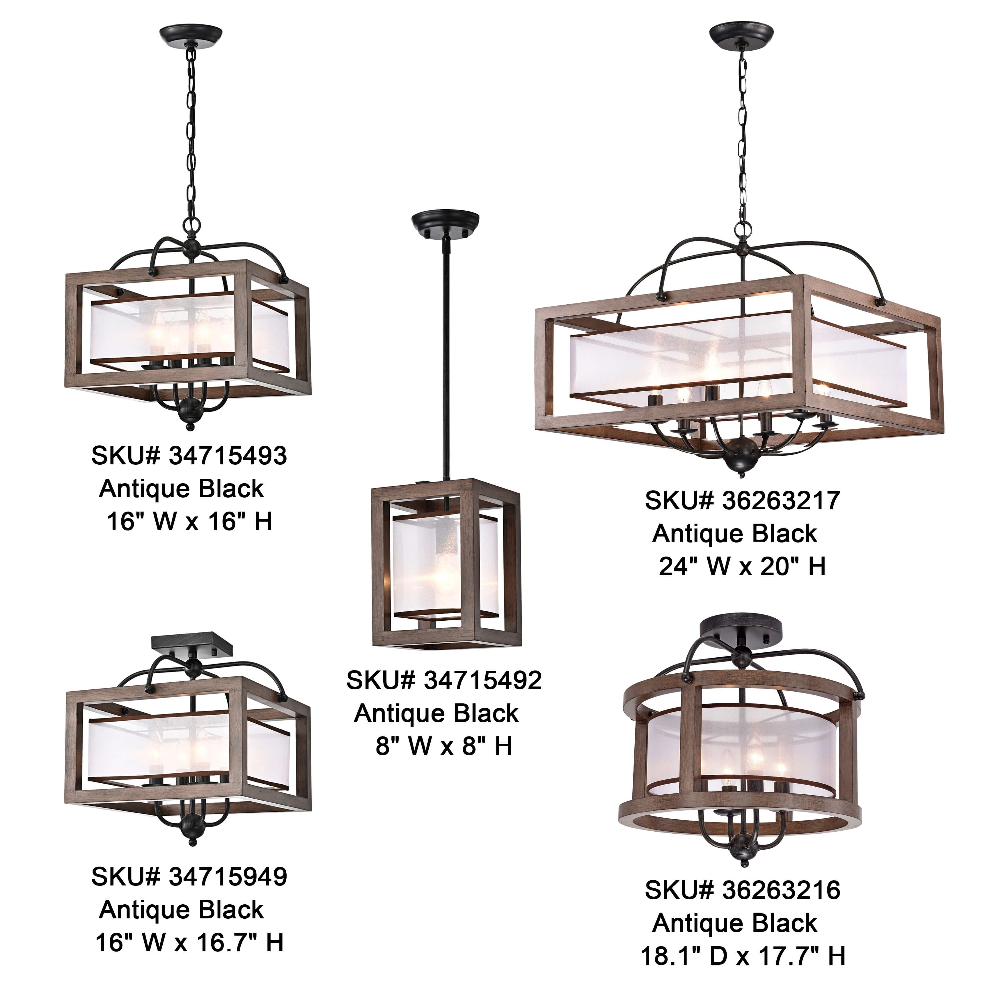 Alina antique black metal natural wood flush mount deals with fabric shade