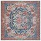 preview thumbnail 30 of 30, SAFAVIEH Besarabian Machine Washable Jaime French Country Rug 6' 7" x 6' 7" - Blue/Sage Rust - Square