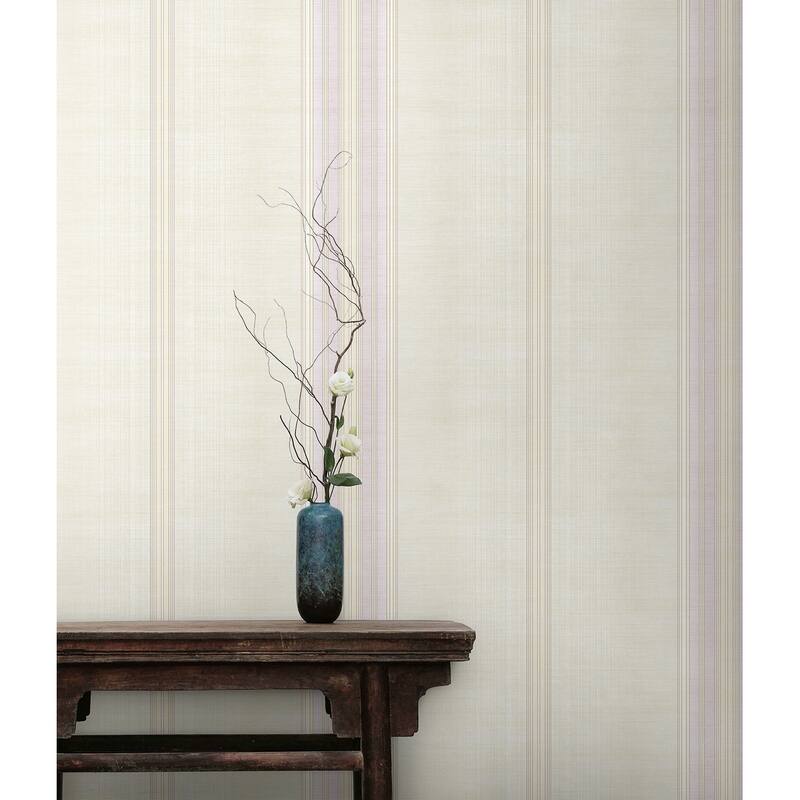 Seabrook Designs Vesper Stripe Unpasted Wallpaper