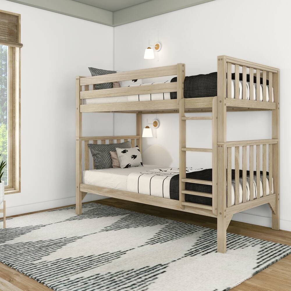 Max and Lily Scandinavian Twin Over Twin Bunk Bed