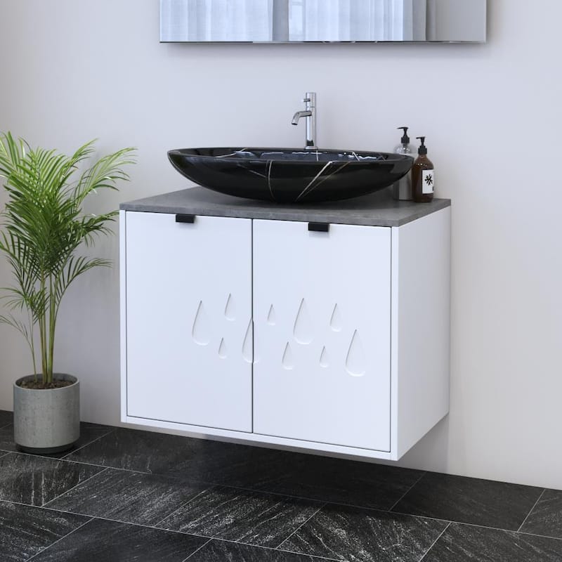Teardrop 2D 80 Floating Bathroom Vanity (32" Width)