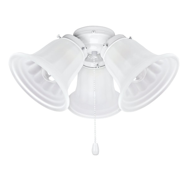 Painted White One Ceiling Fan Fitter Light Kit with Pull Chain with 4 1/2 Diameter Painted White One Ceiling Fan Fitter Light Kit with Pull Chain with 4 1/2 Diameter Aspen Creative Corporation Aspen Creative 22001-21