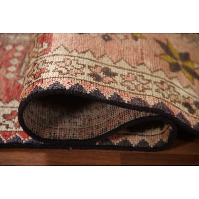 Gharajeh Persian Vintage Runner Rug Hand-knotted Wool Carpet - 2'10"x 10'6"